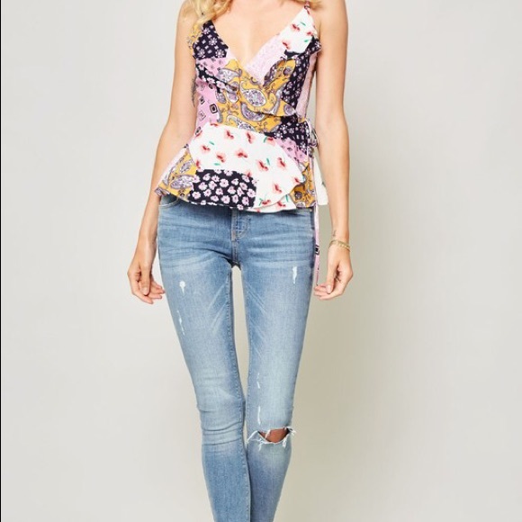 NWT patchwork wrap tank - Picture 6 of 8